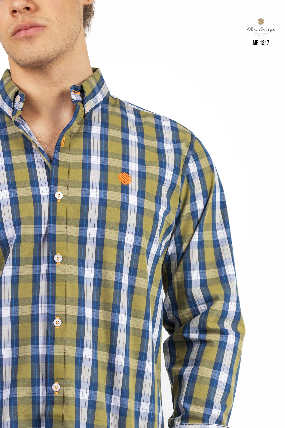 Camisa cafe de cuadros best sale