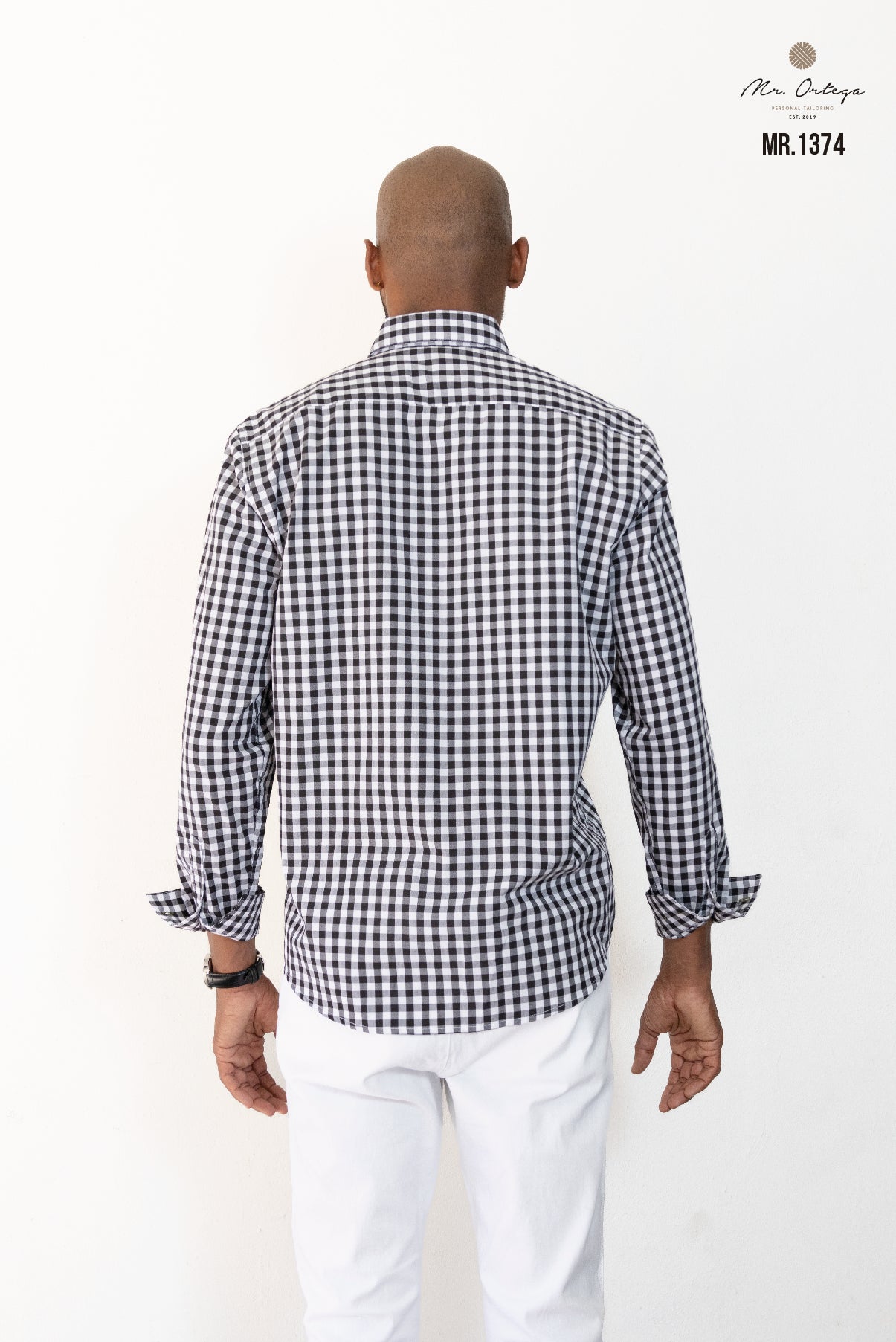 CAMISA CUADROS PEQUEÑOS BLANCO / NEGRO