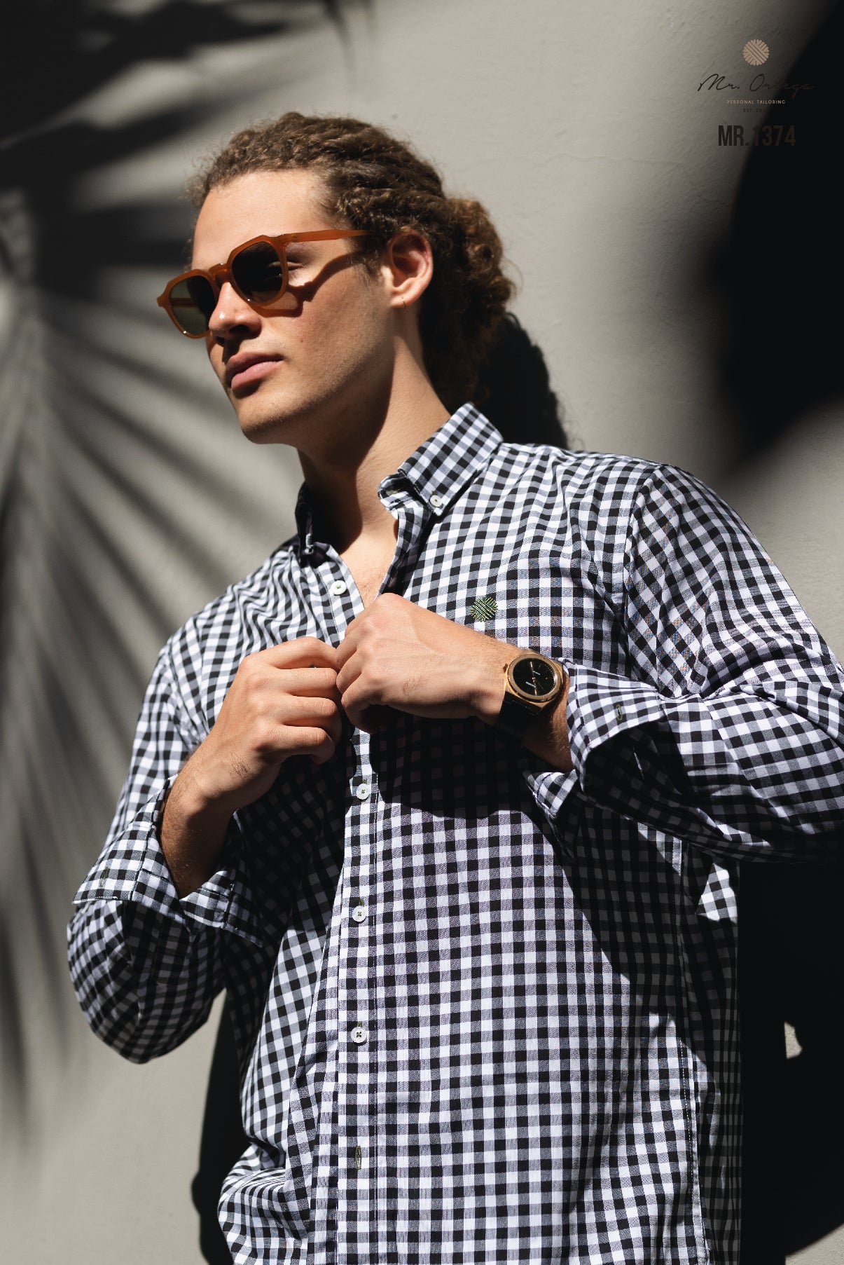 CAMISA CUADROS PEQUEÑOS BLANCO / NEGRO
