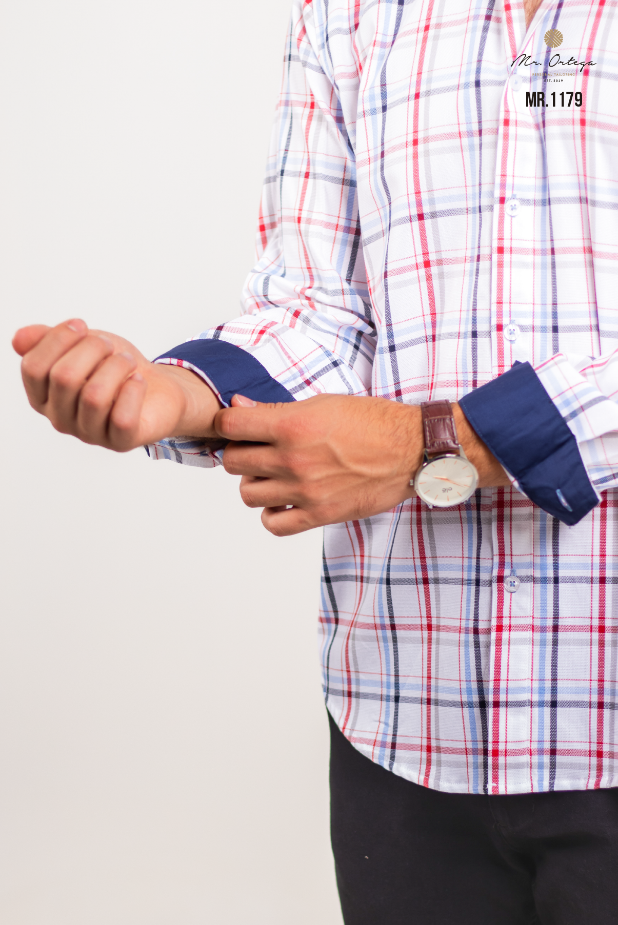 CAMISA CUADROS BLANCO / ROJO Y AZUL CIELO