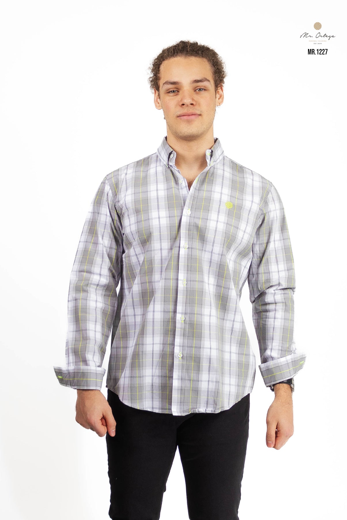 CAMISA CUADROS GRIS CLARO / BLANCO