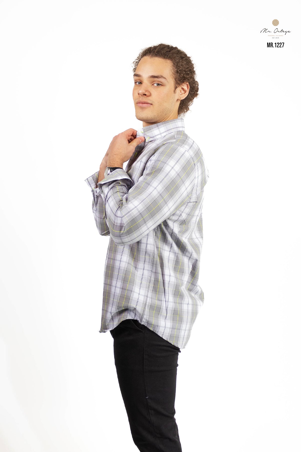 CAMISA CUADROS GRIS CLARO / BLANCO