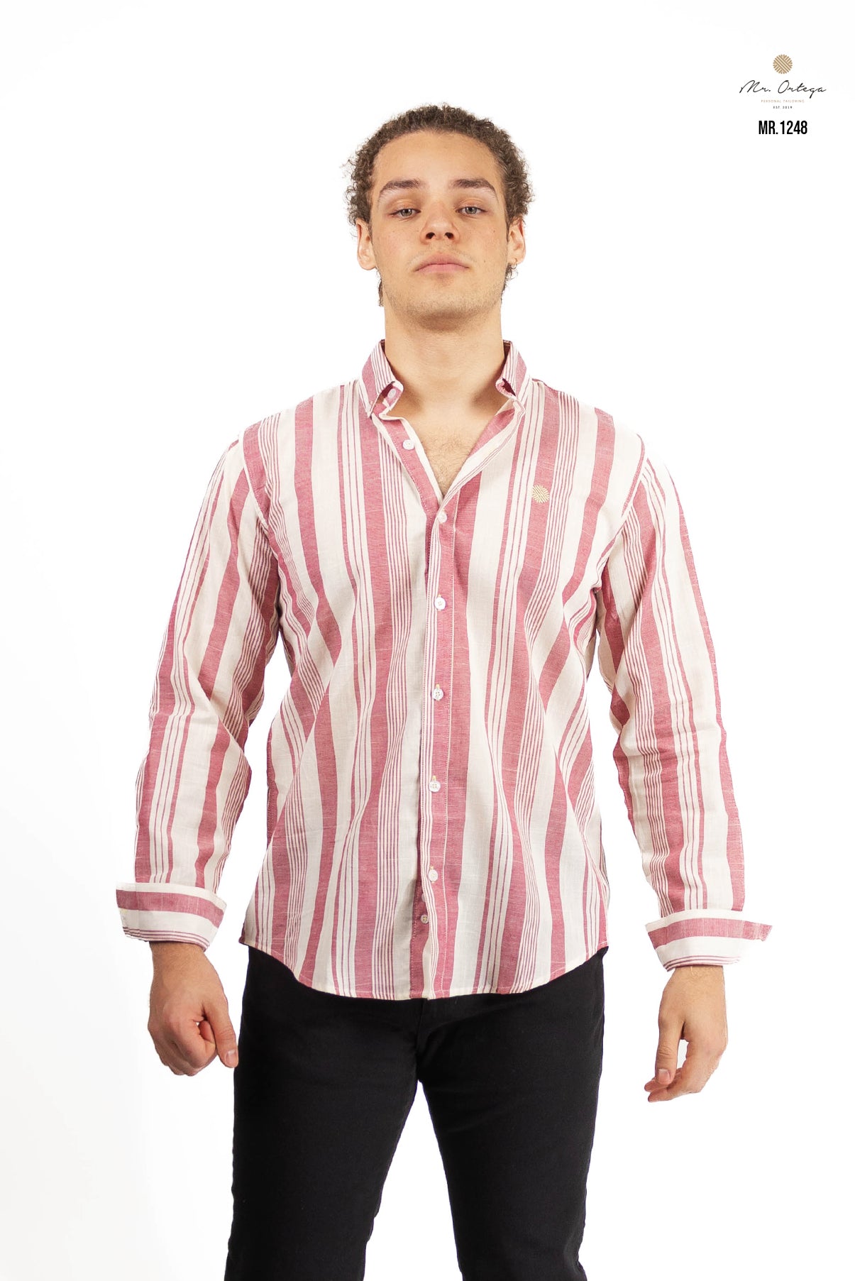 CAMISA RAYAS ROSA / BEIGE