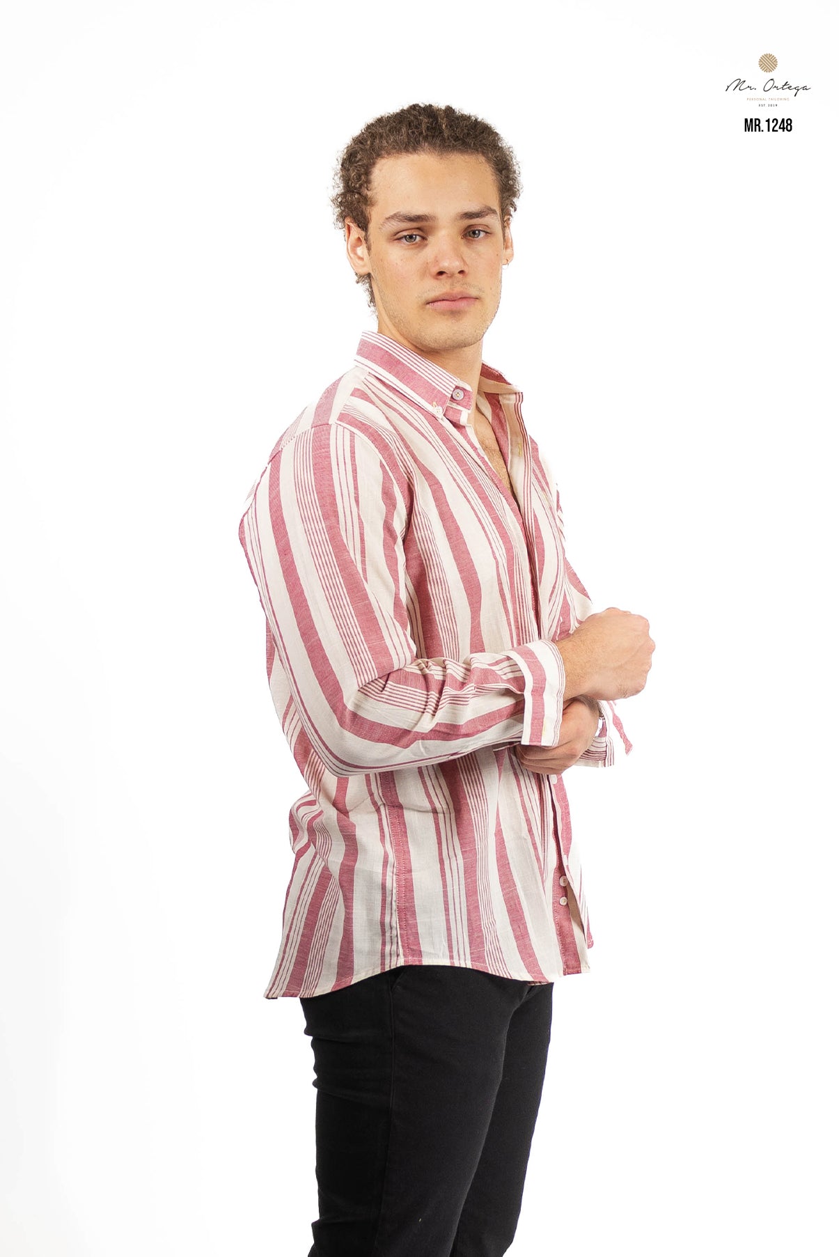 CAMISA RAYAS ROSA / BEIGE