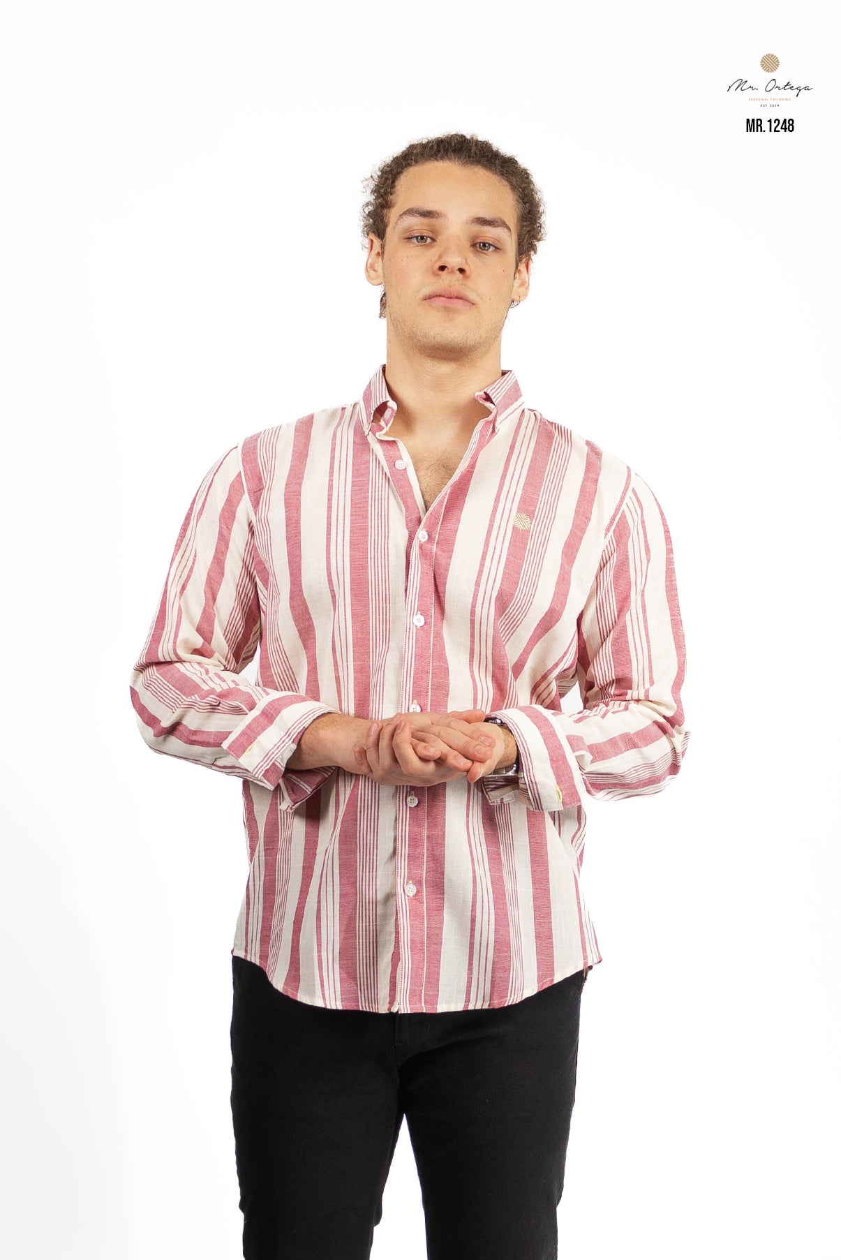 CAMISA RAYAS ROSA / BEIGE