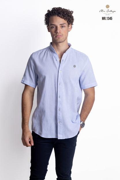 CAMISA AZUL CLARO Y BLANCO
