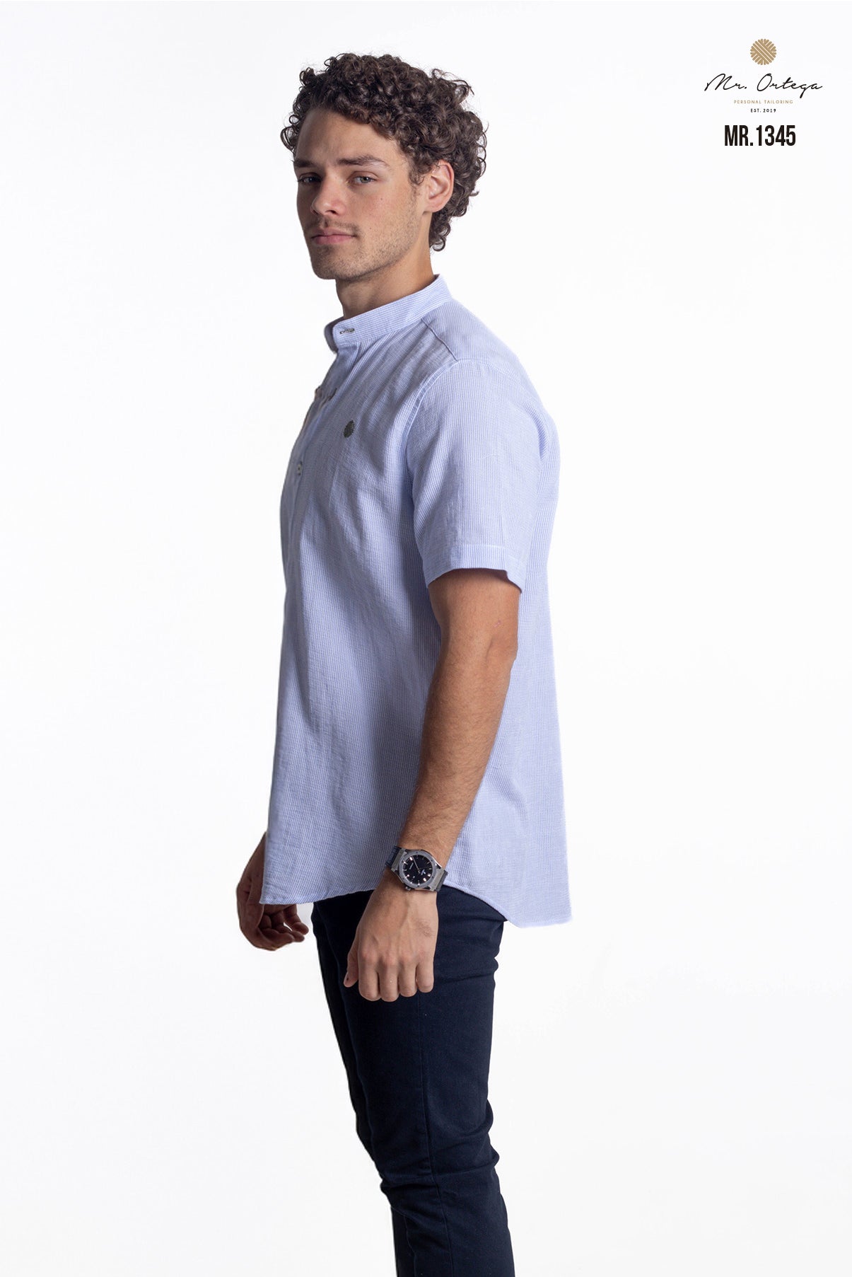 CAMISA AZUL CLARO Y BLANCO