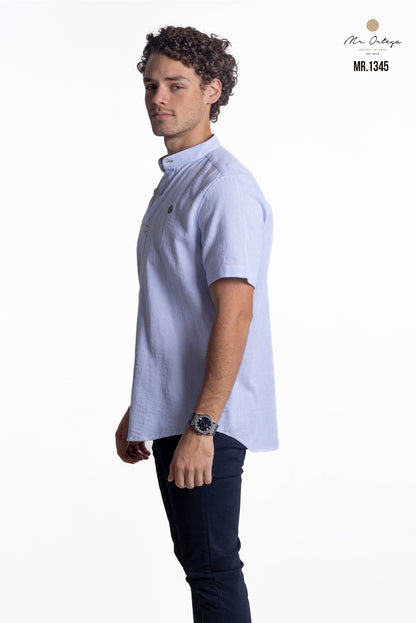 CAMISA AZUL CLARO Y BLANCO