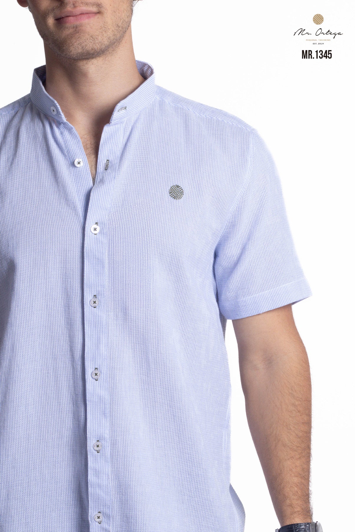 CAMISA AZUL CLARO Y BLANCO