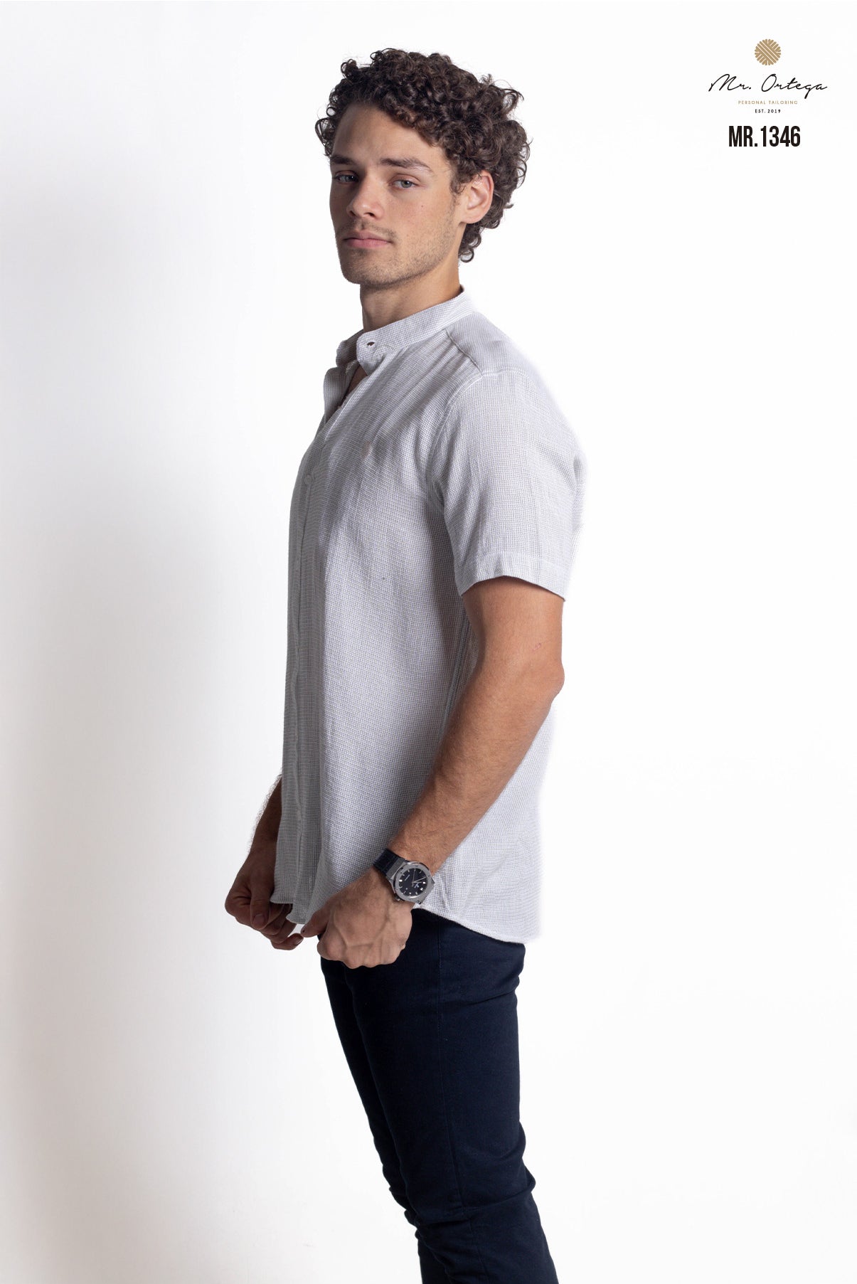 CAMISA VERDE PISTACHE Y BLANCO