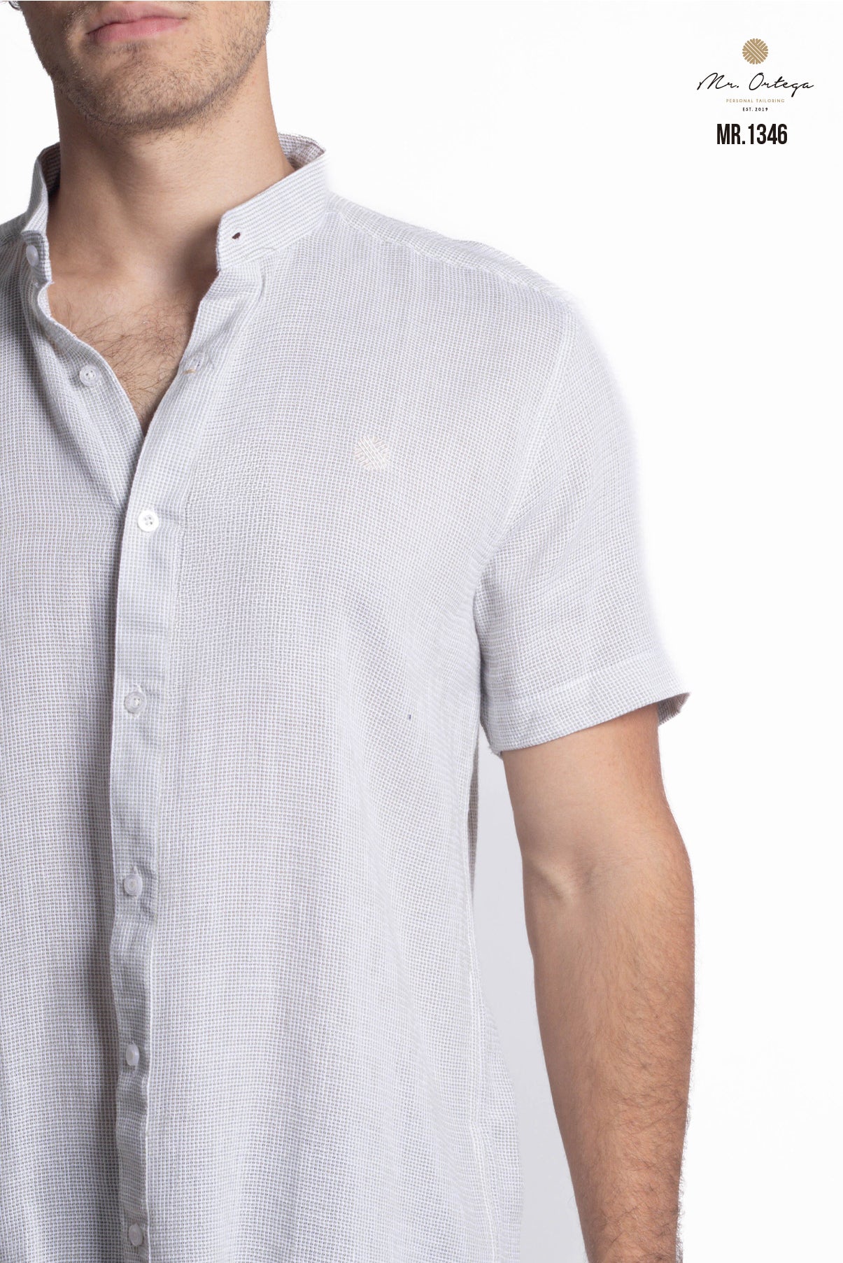 CAMISA VERDE PISTACHE Y BLANCO