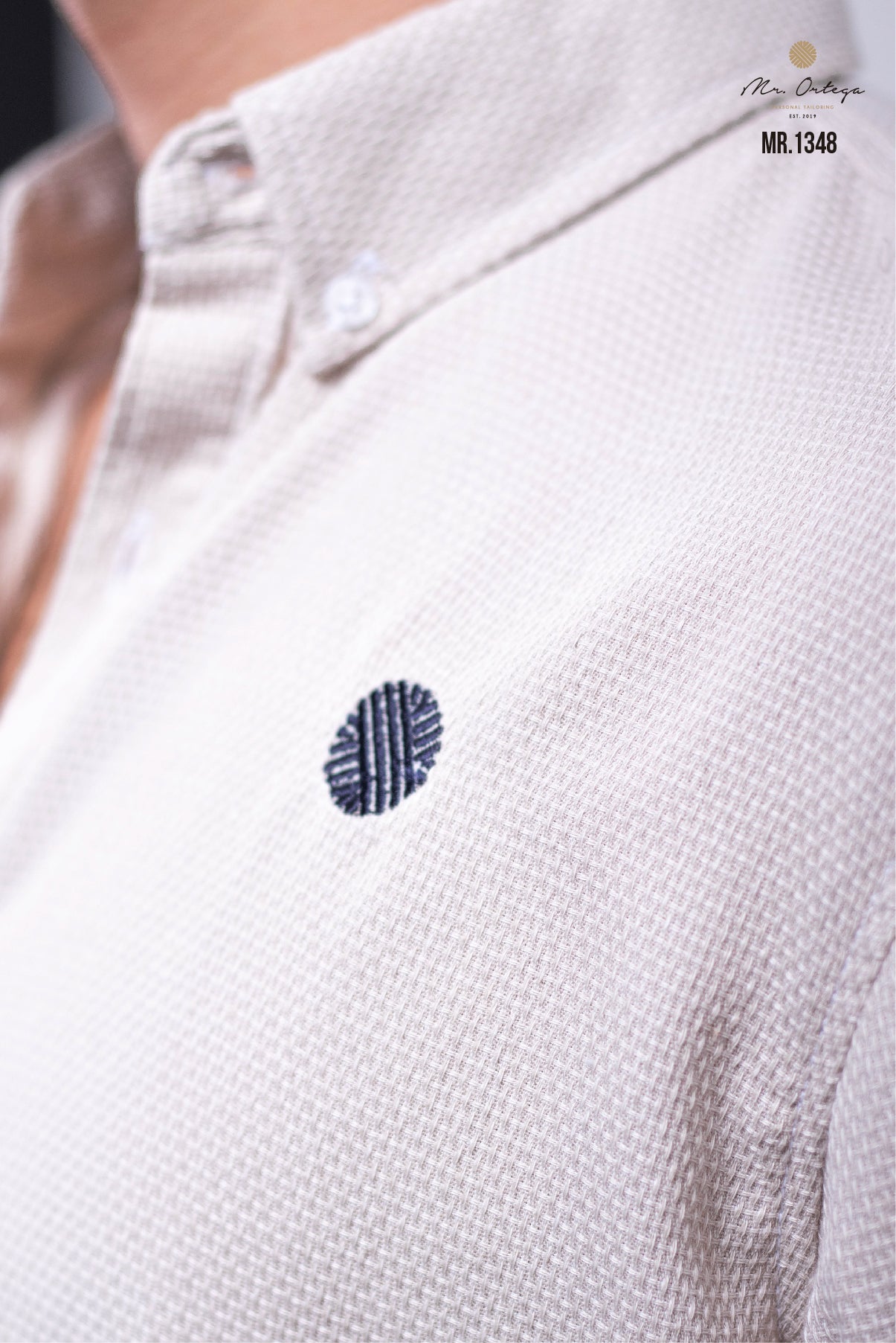 CAMISA BEIGE LISO MANGA LARGA