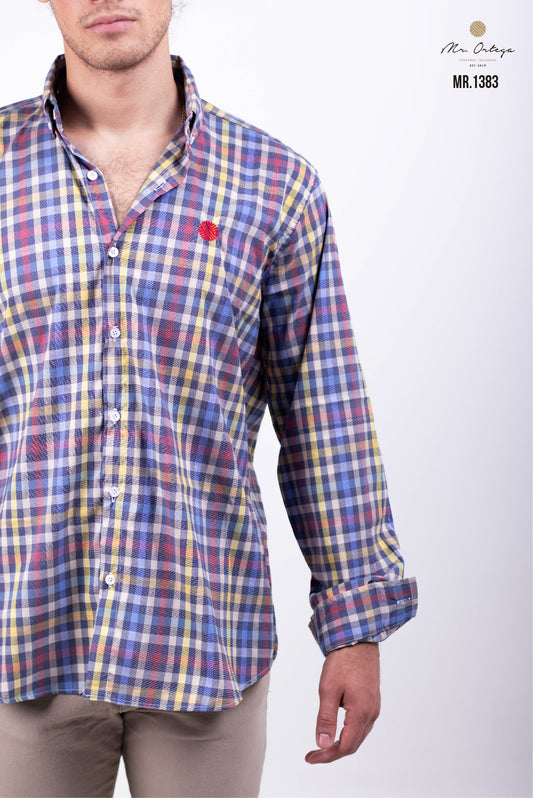CAMISA CUADROS AZUL, ROJO, AMARILLO