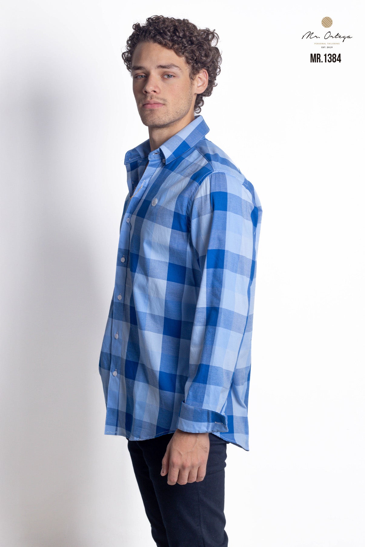 CAMISA CUADROS AZUL REY Y AZUL CLARO