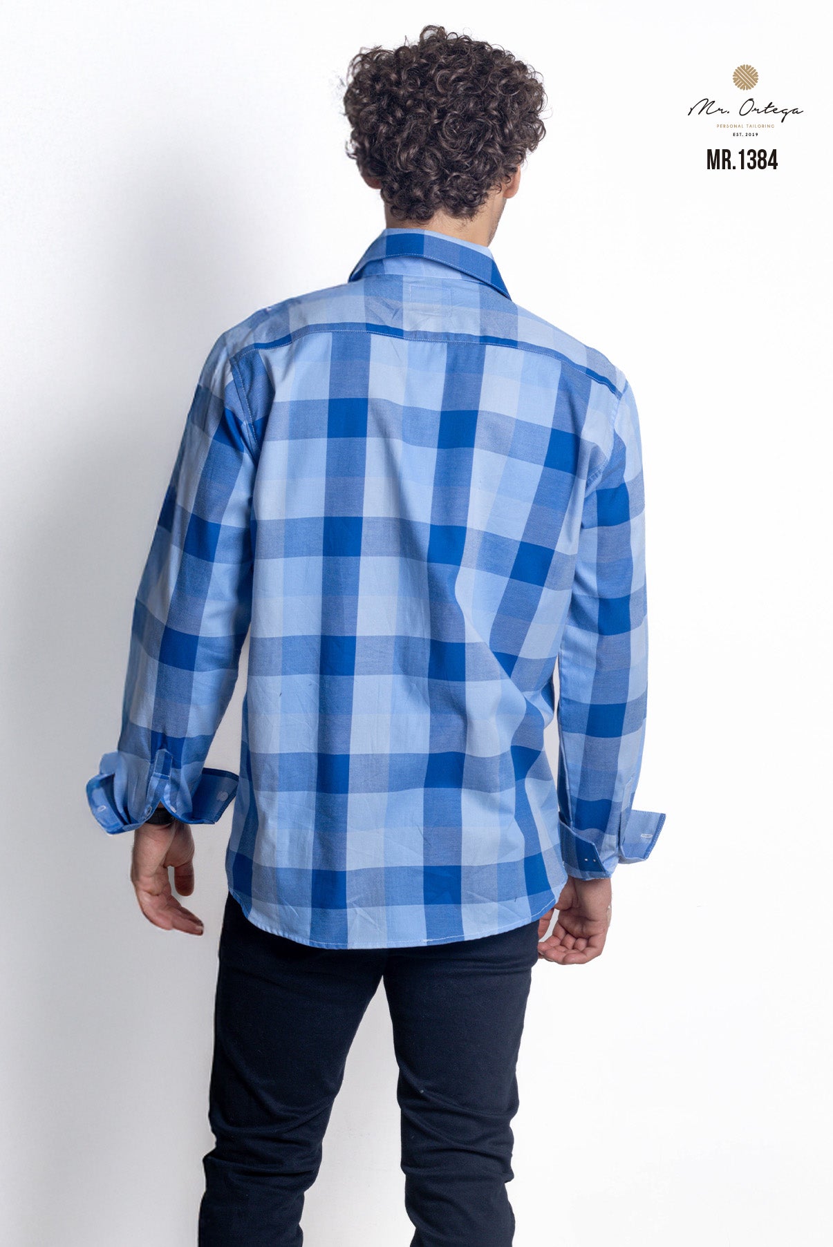 CAMISA CUADROS AZUL REY Y AZUL CLARO