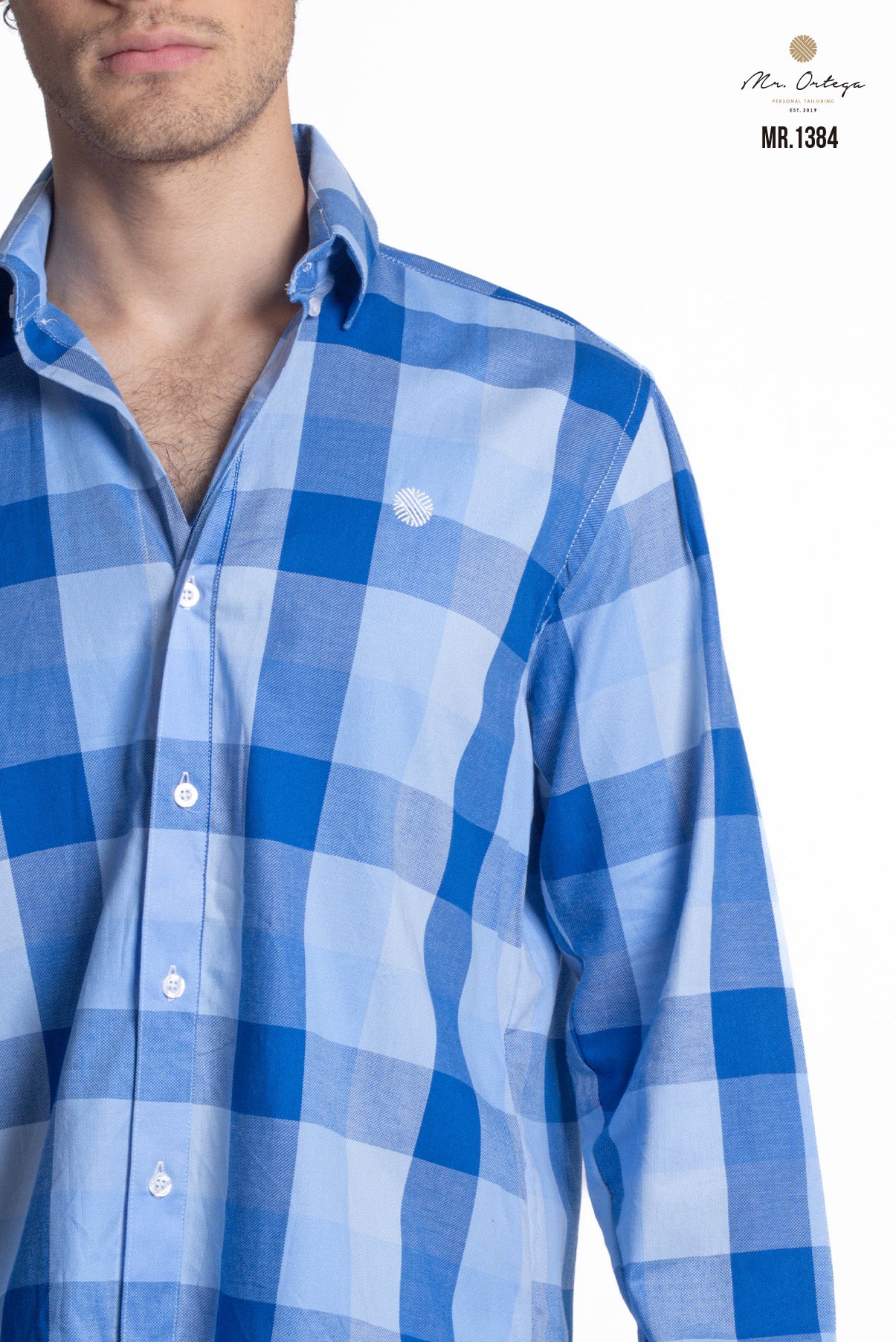 CAMISA CUADROS AZUL REY Y AZUL CLARO