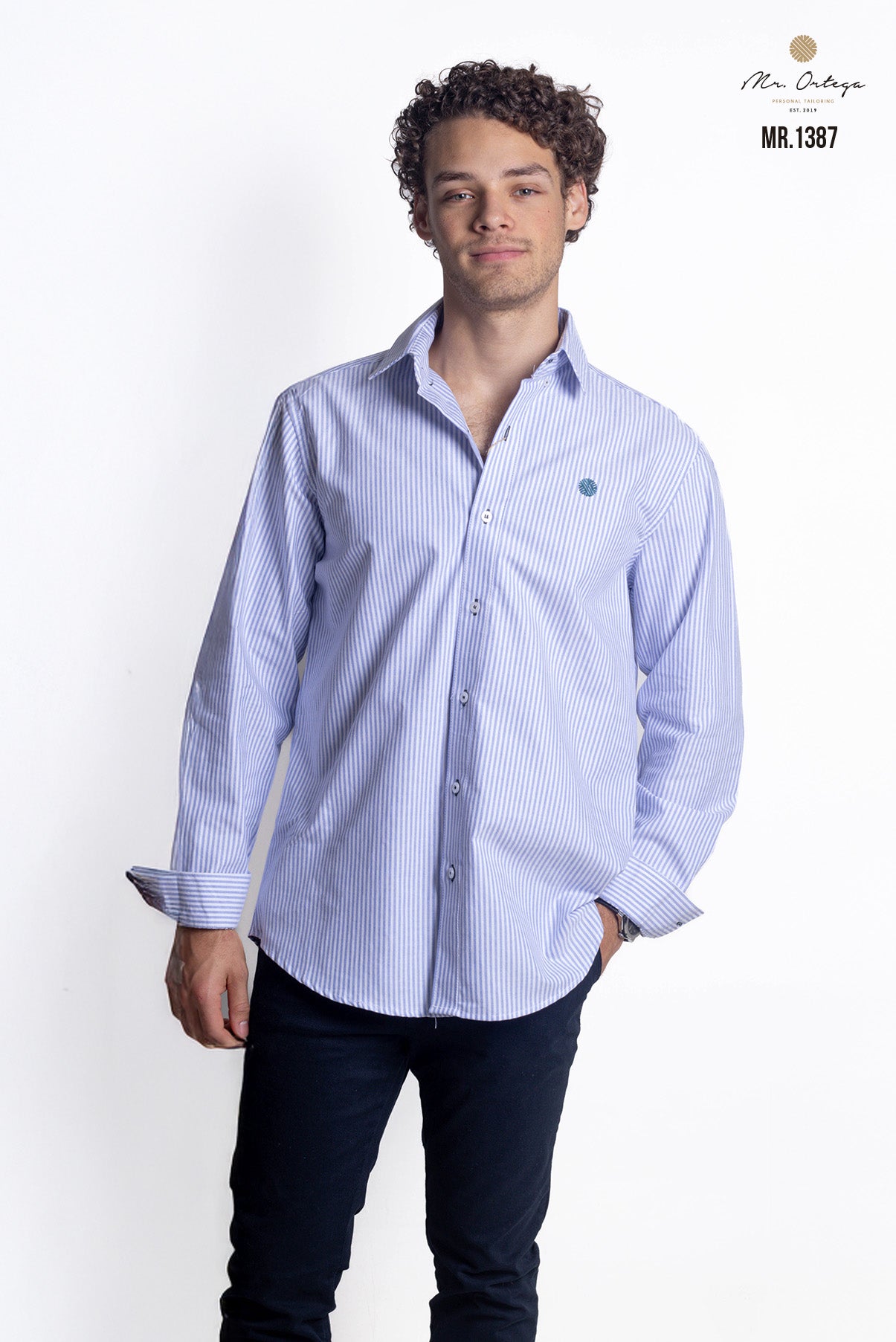 CAMISA RAYAS AZUL CLARO Y BLANCO