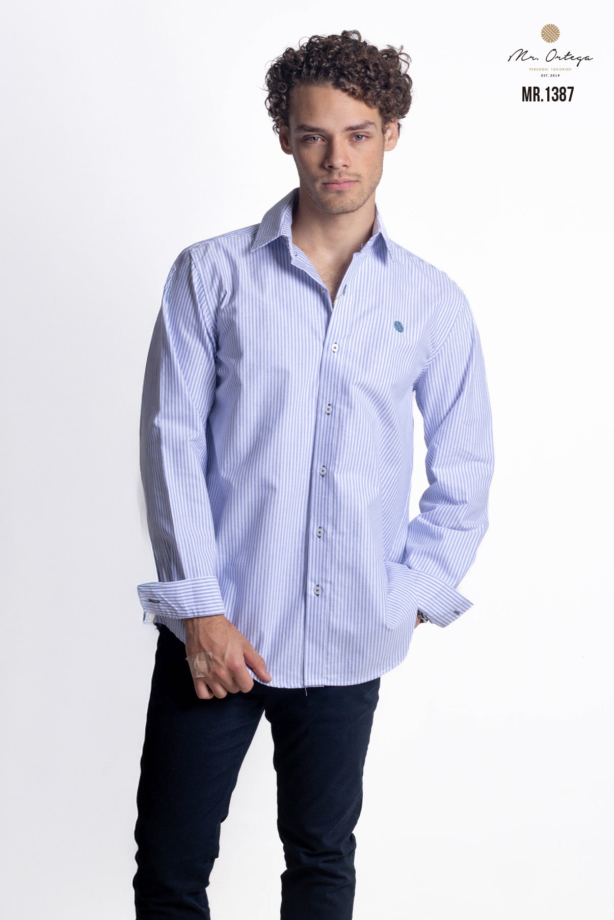 CAMISA RAYAS AZUL CLARO Y BLANCO