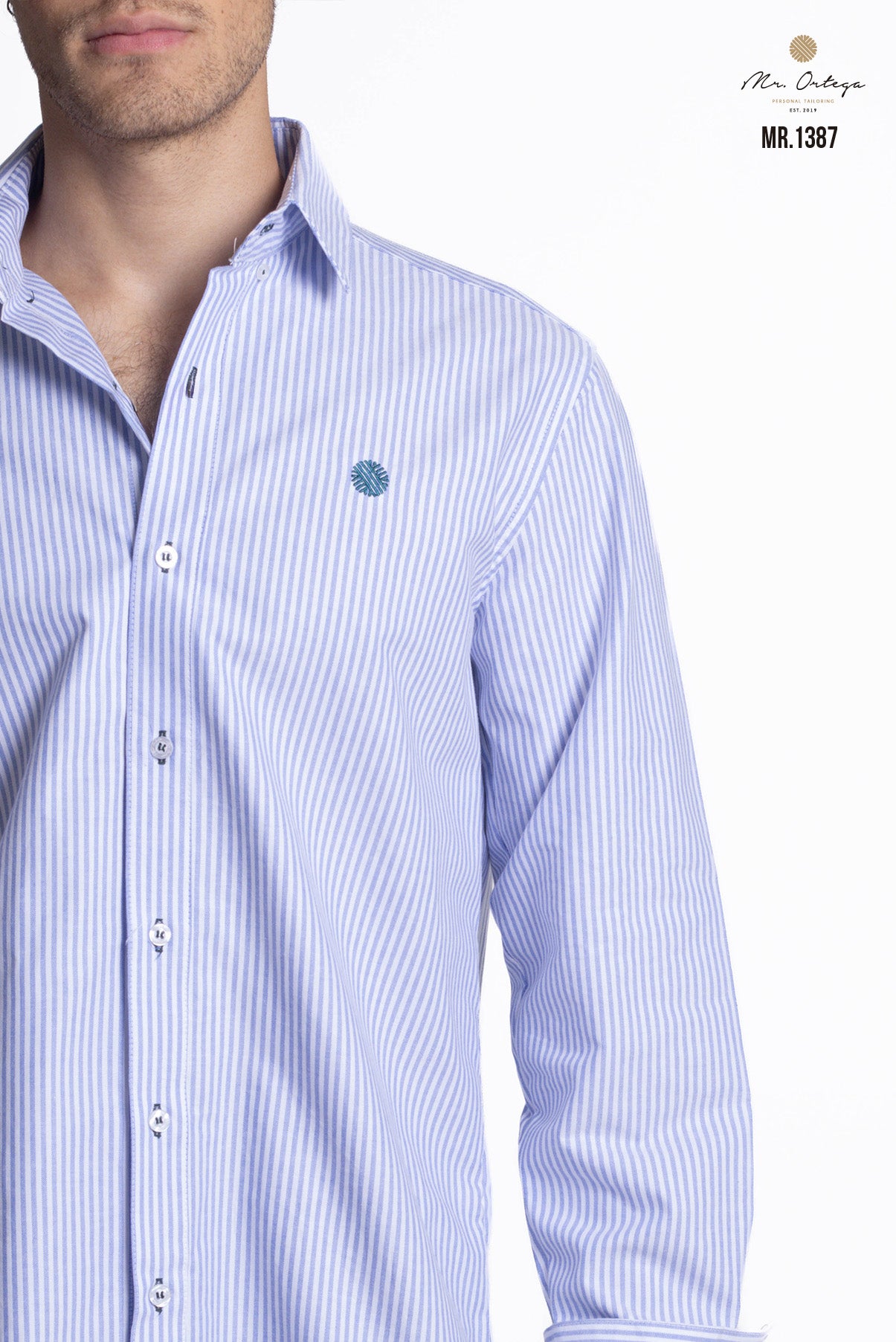 CAMISA RAYAS AZUL CLARO Y BLANCO