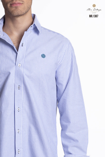 CAMISA RAYAS AZUL CLARO Y BLANCO