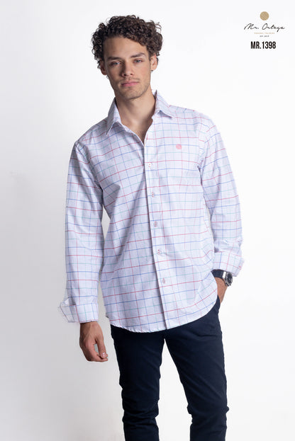 CAMISA CUADROS BLANCO, ROJO, AZUL Y VERDE