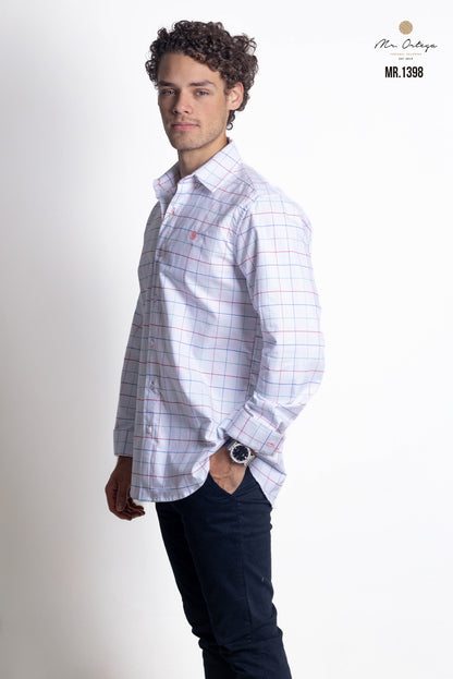 CAMISA CUADROS BLANCO, ROJO, AZUL Y VERDE