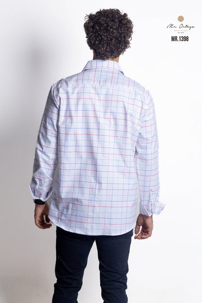 CAMISA CUADROS BLANCO, ROJO, AZUL Y VERDE