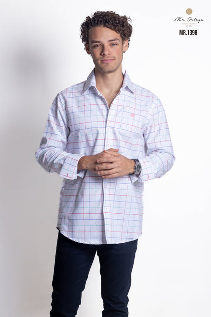 CAMISA CUADROS BLANCO, ROJO, AZUL Y VERDE