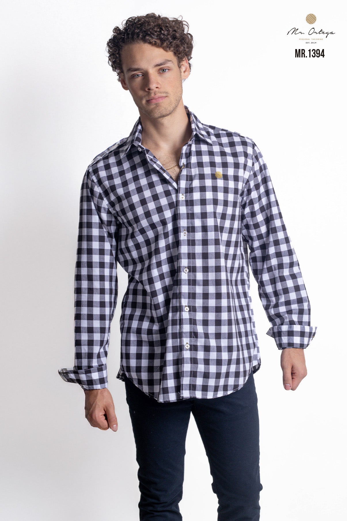CAMISA CUADROS NEGRO Y BLANCO