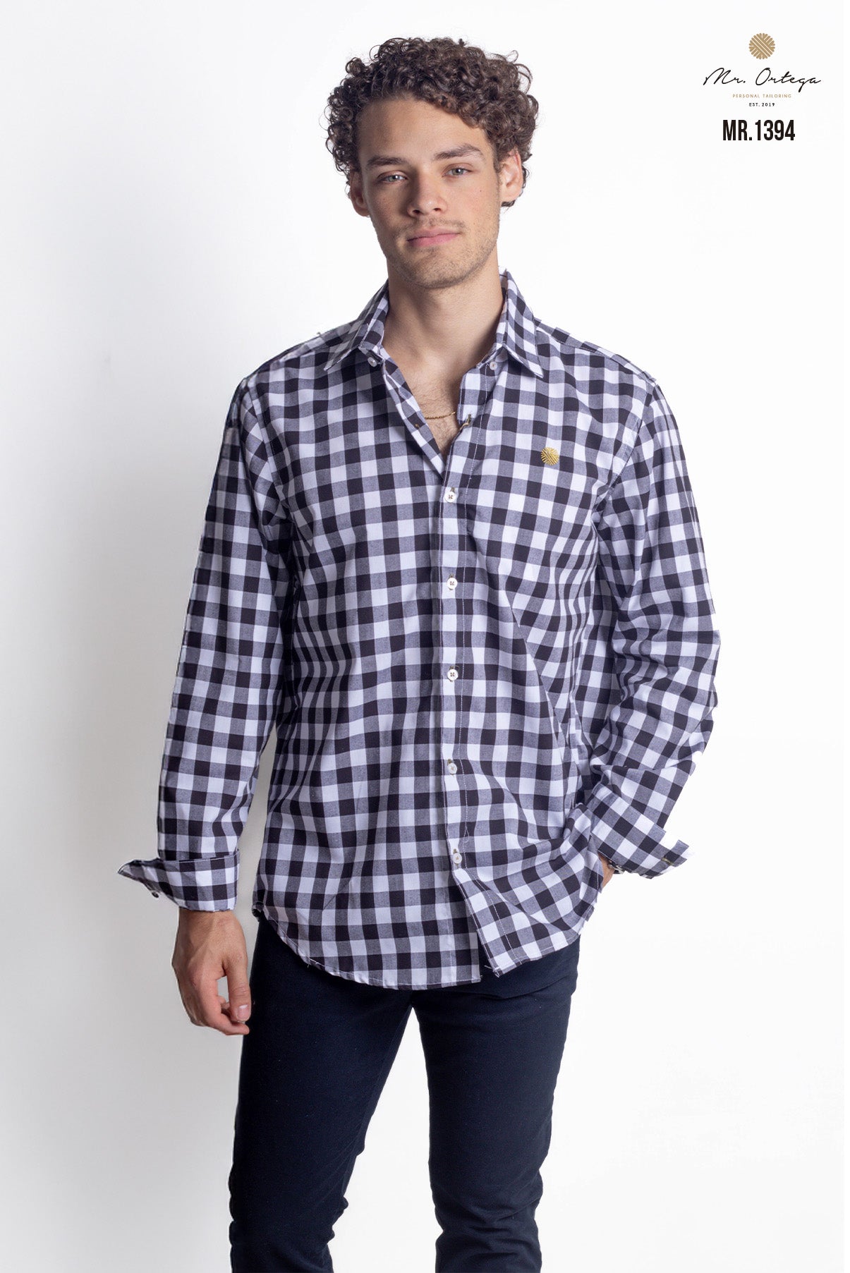 CAMISA CUADROS NEGRO Y BLANCO