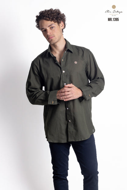 CAMISA VERDE MUSGO LISA