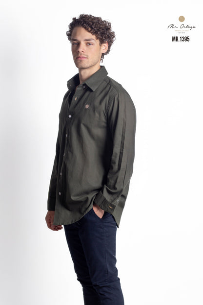 CAMISA VERDE MUSGO LISA