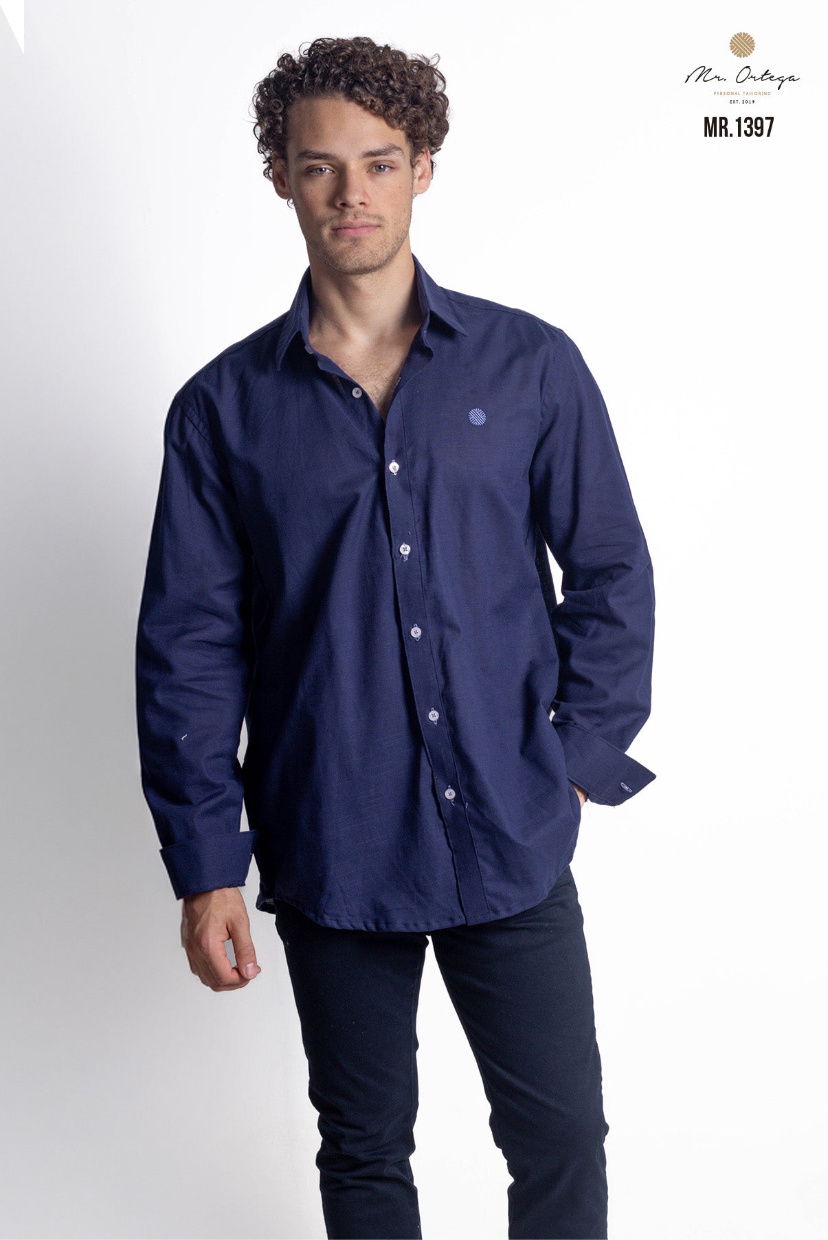 CAMISA AZUL MARINO LISA