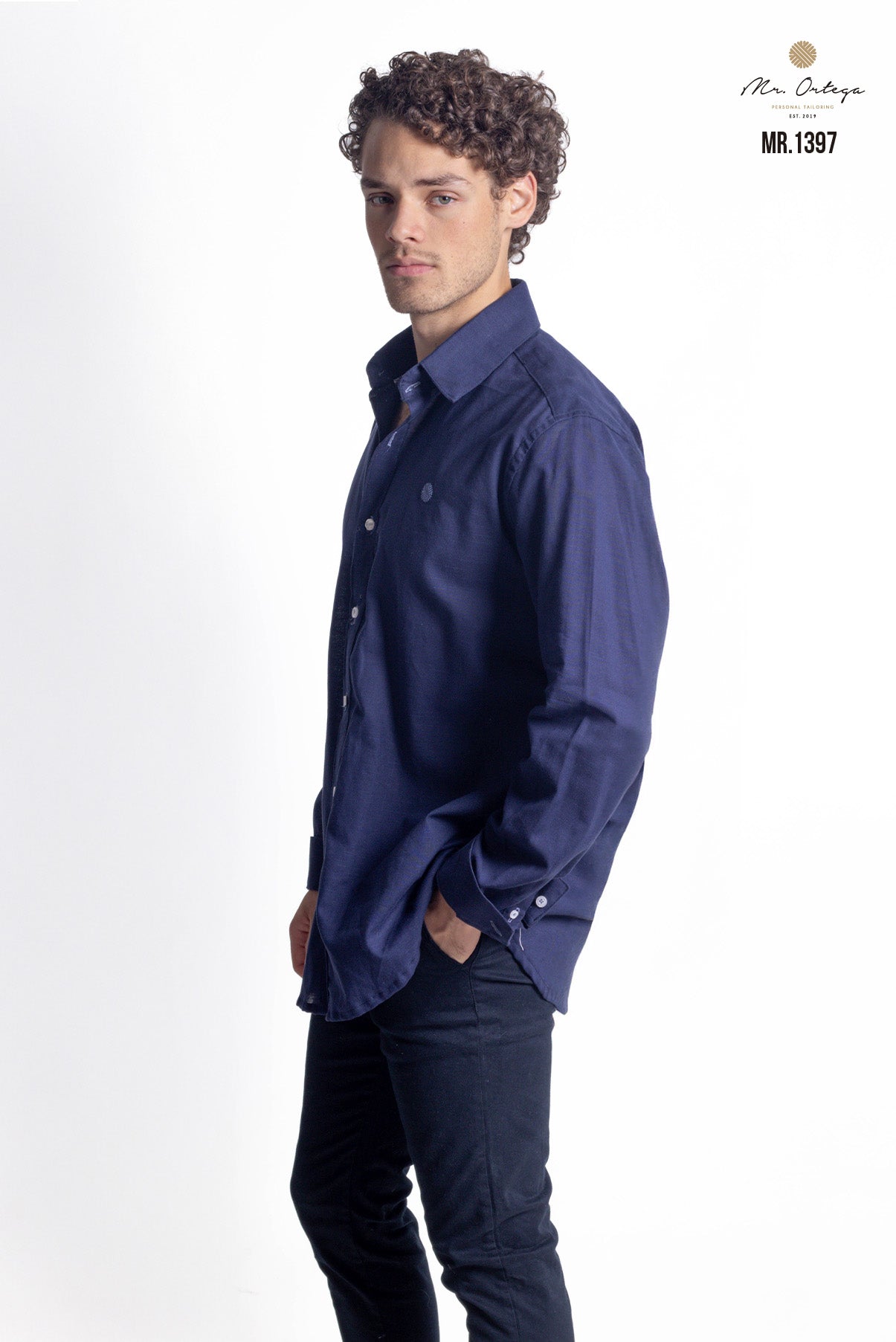 CAMISA AZUL MARINO LISA