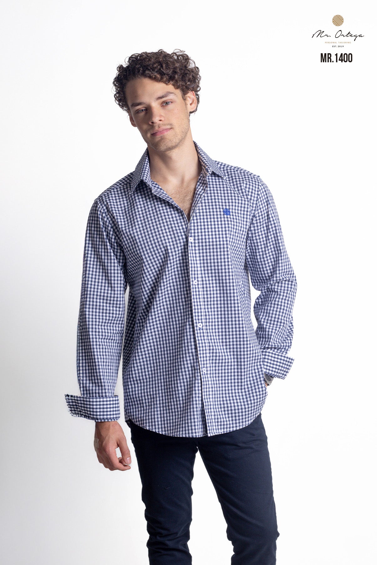 CAMISA CUADROS AZUL Y BLANCO