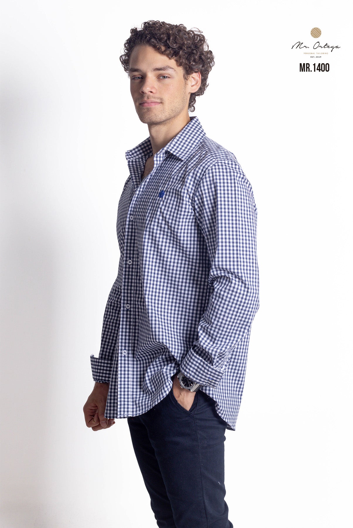 CAMISA CUADROS AZUL Y BLANCO