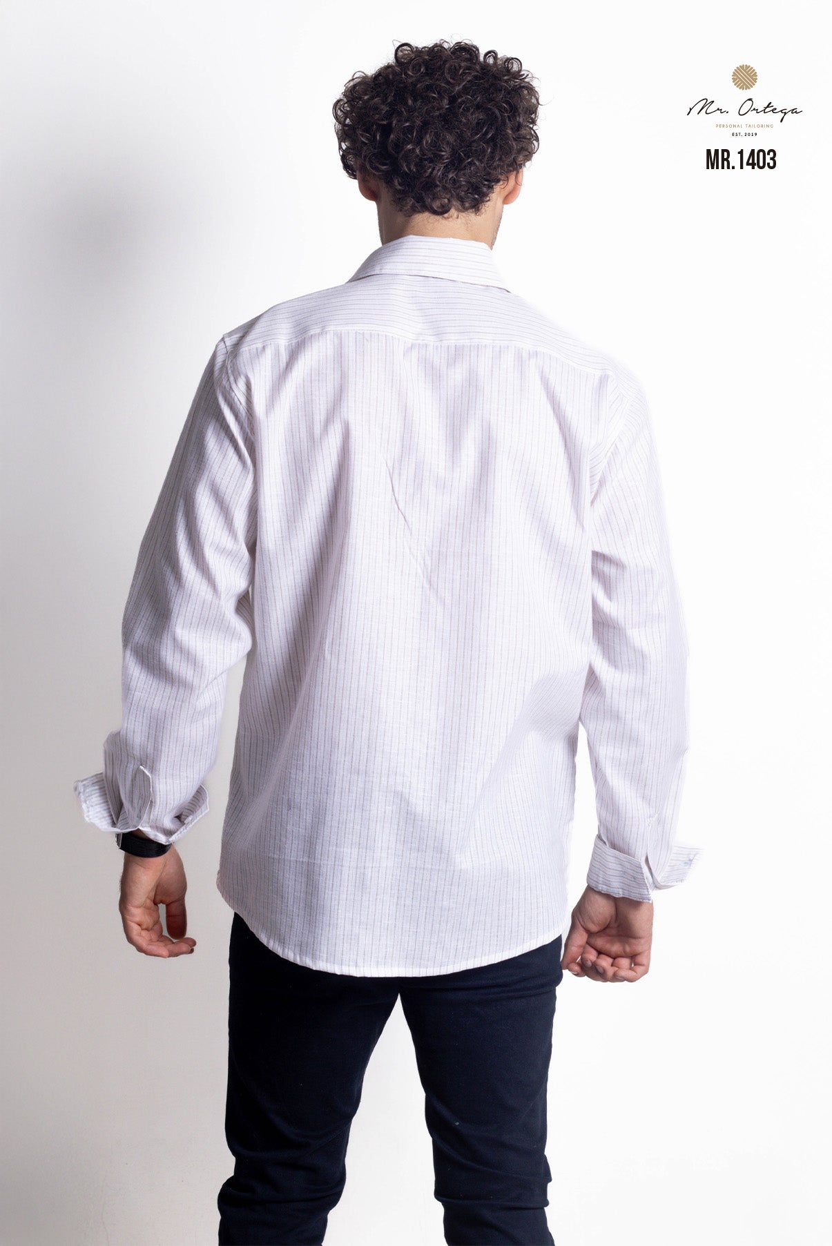 CAMISA RAYAS BEIGE Y CAFE CLARO