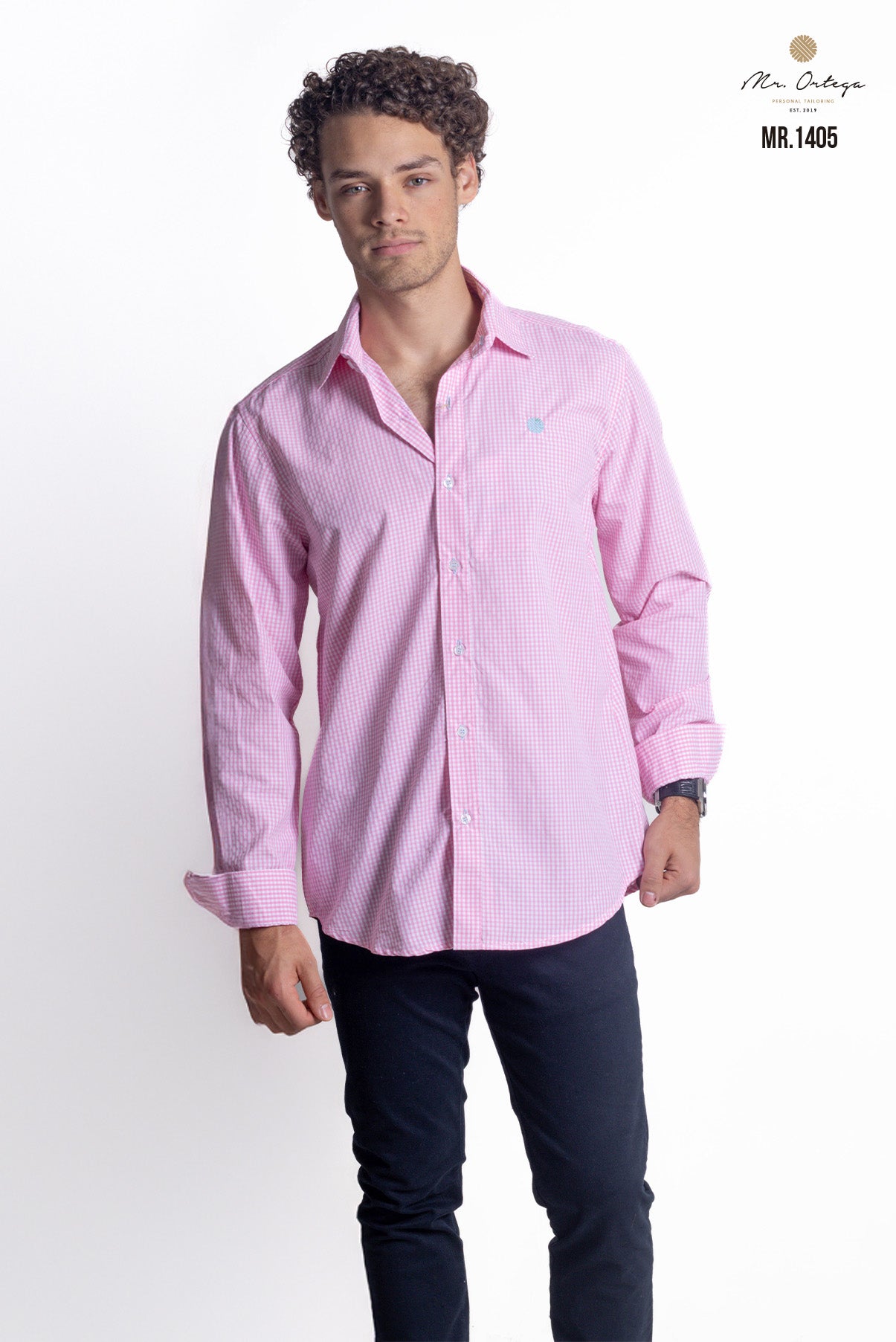 CAMISA CUADROS ROSA Y BLANCO