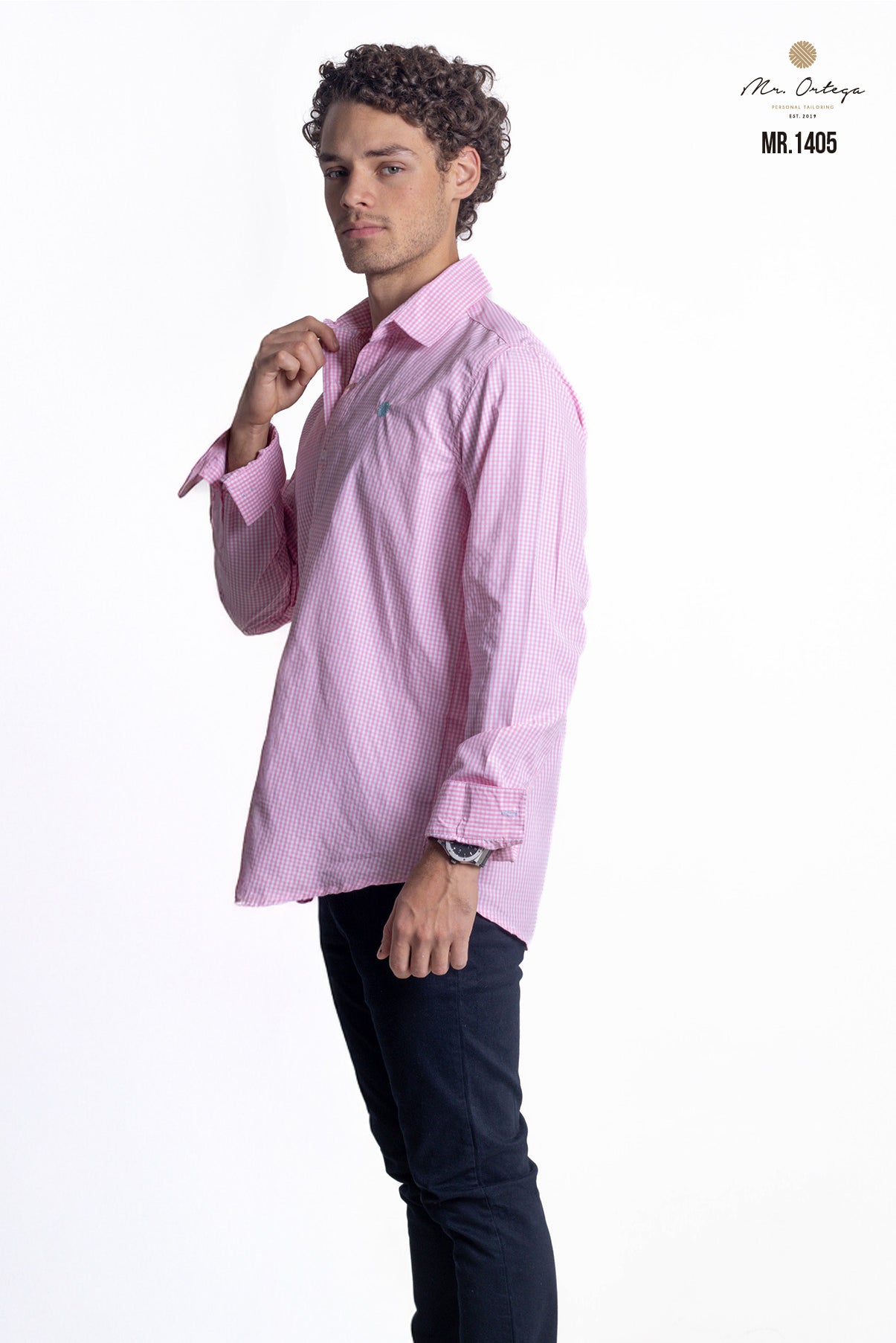 CAMISA CUADROS ROSA Y BLANCO