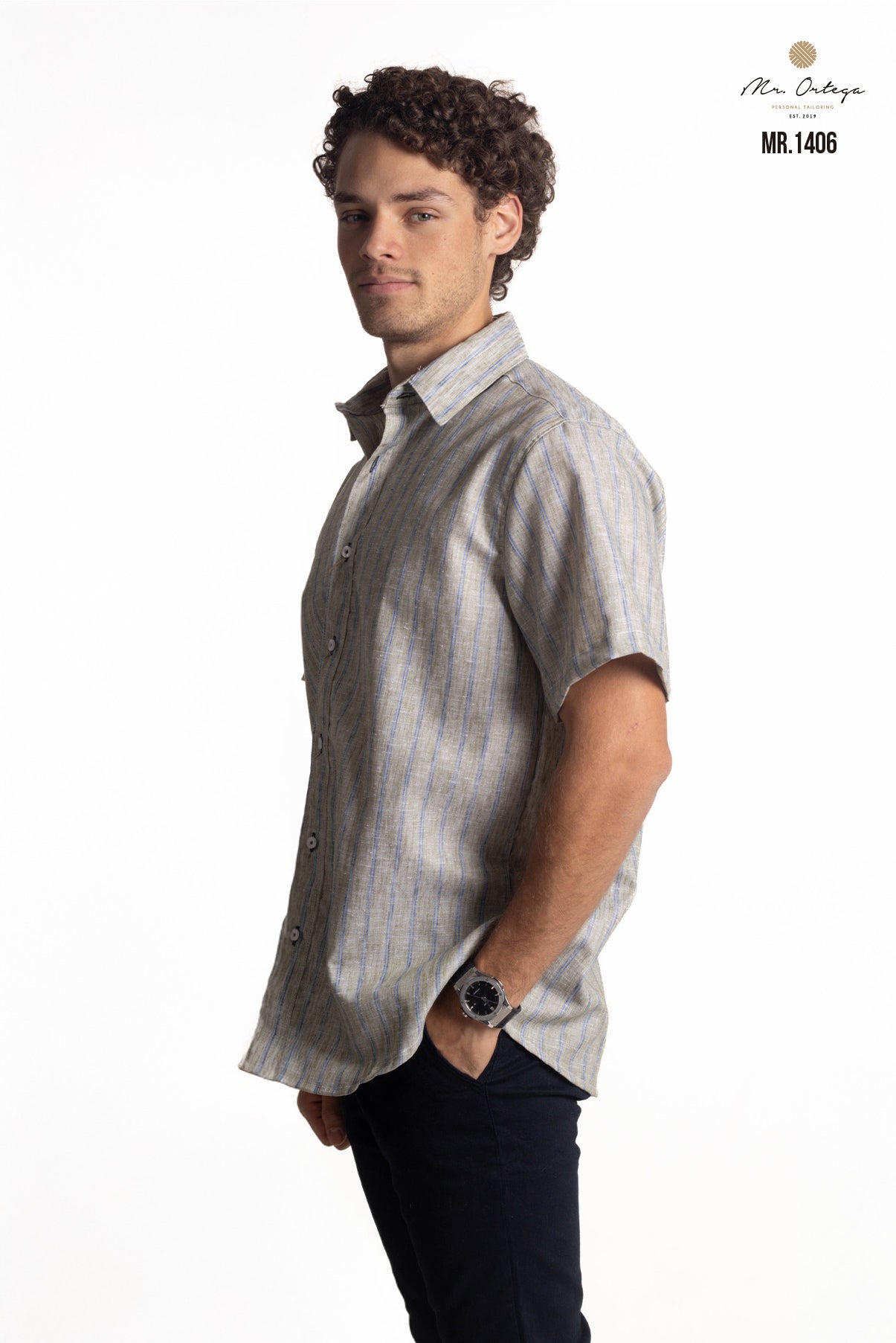 CAMISA RAYAS VERDE PASTO Y AZUL