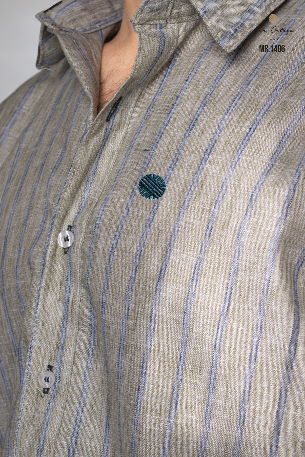 CAMISA RAYAS VERDE PASTO Y AZUL