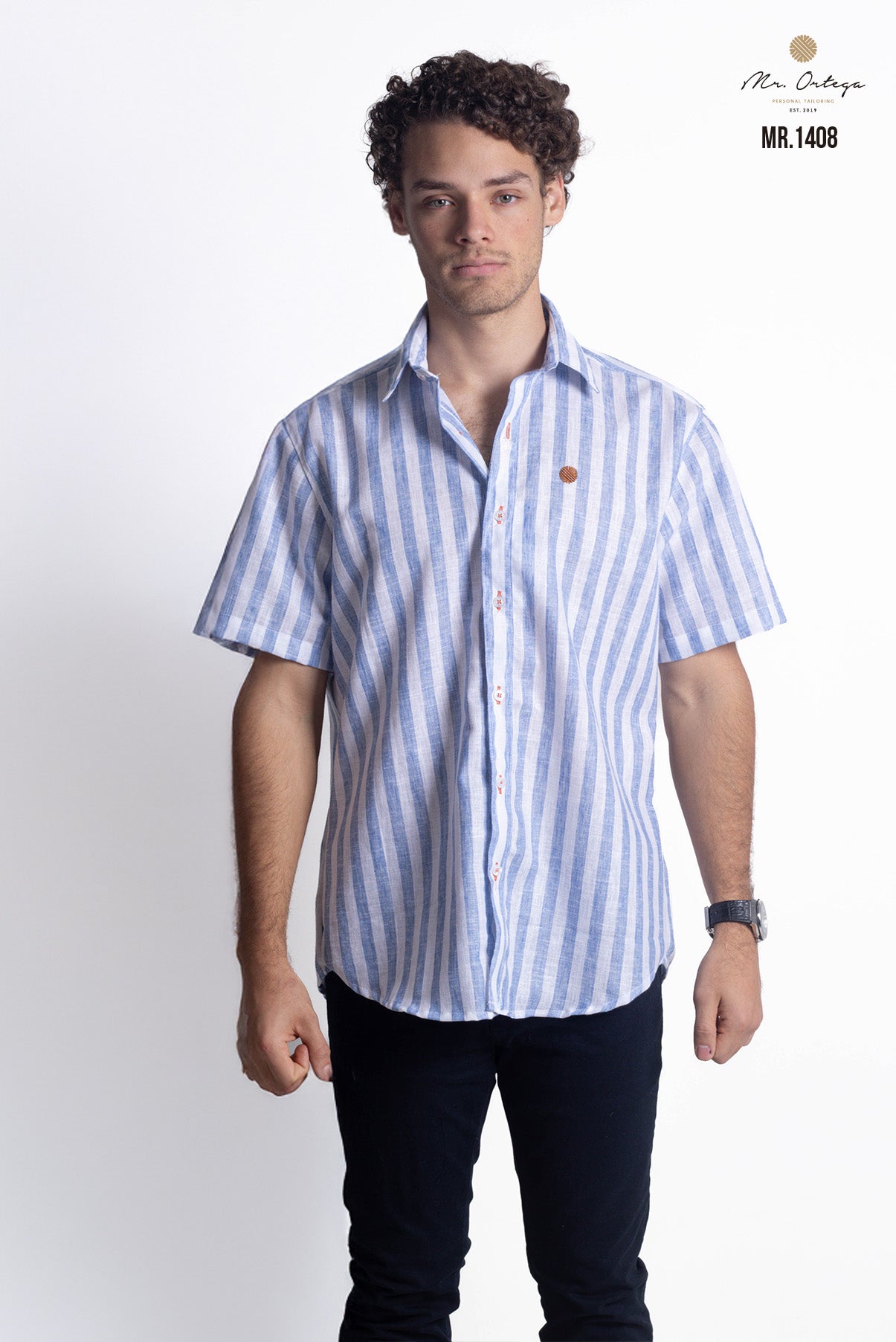 CAMISA RAYAS AZUL CIELO Y BLANCO