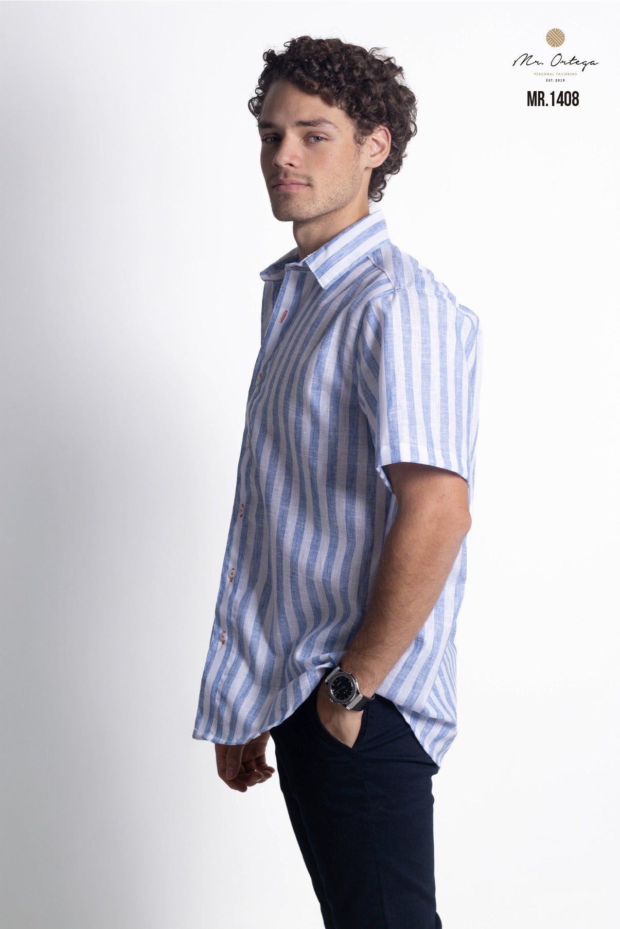 CAMISA RAYAS AZUL CIELO Y BLANCO
