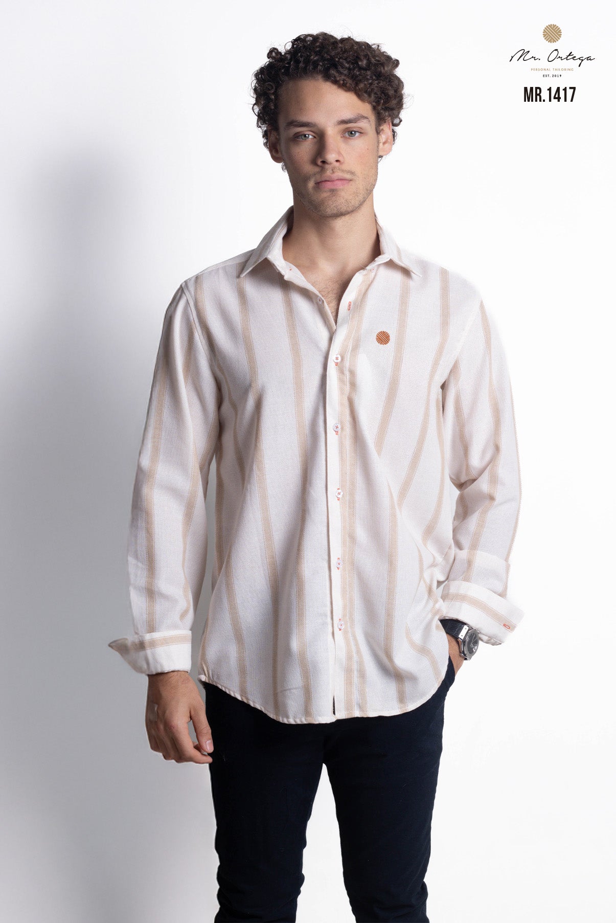 CAMISAS RAYAS BEIGE