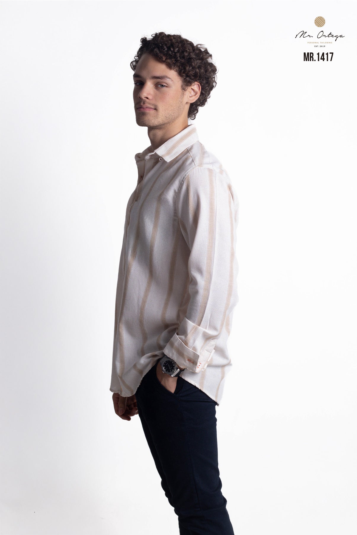 CAMISAS RAYAS BEIGE