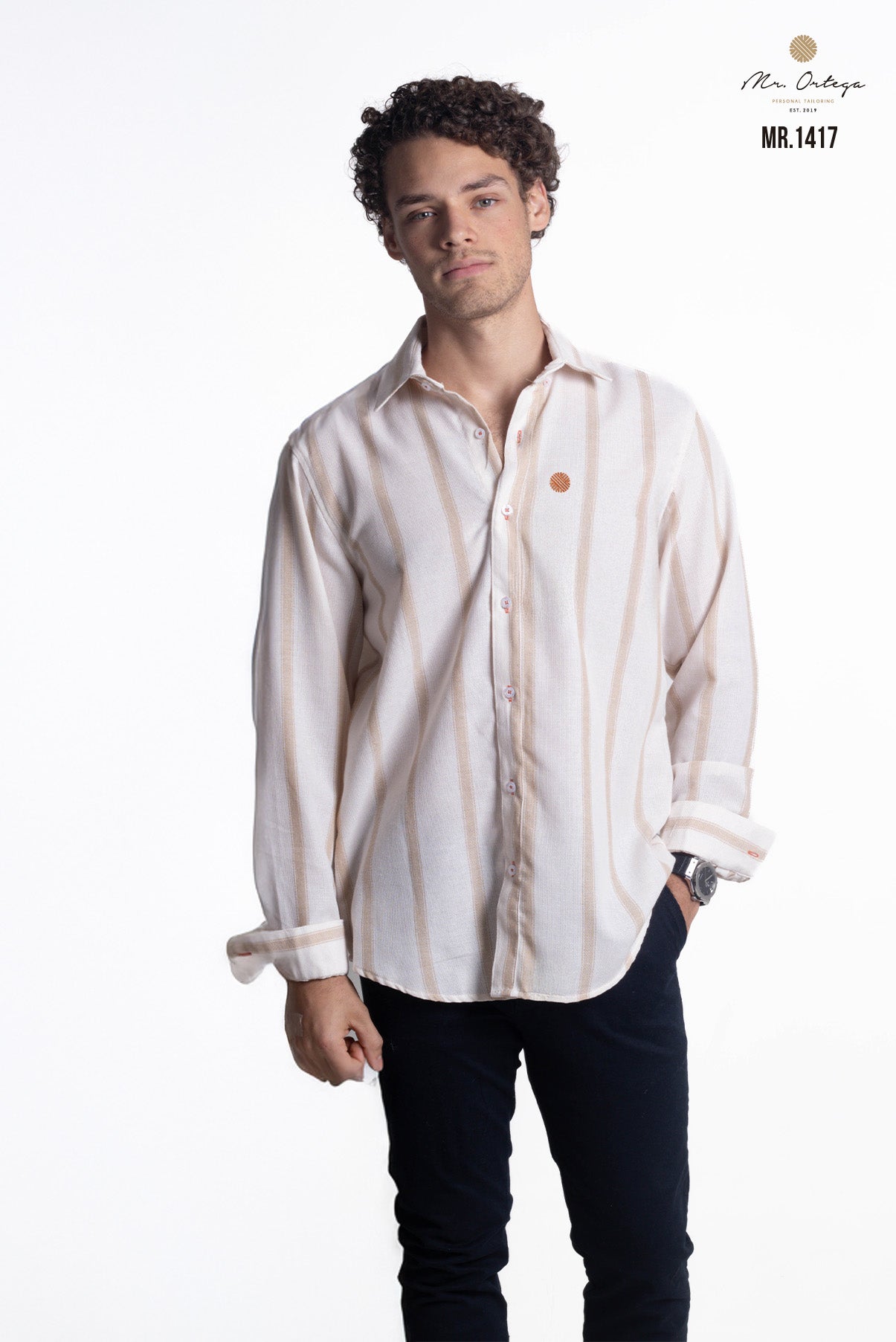 CAMISAS RAYAS BEIGE