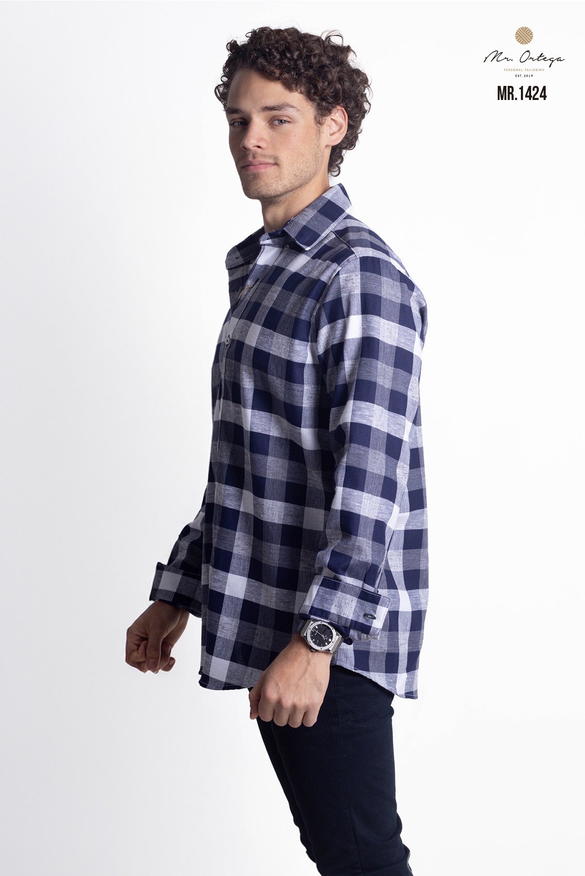 CAMISA CUADROS AZUL MARINO, BLANCO Y GRIS CLARO
