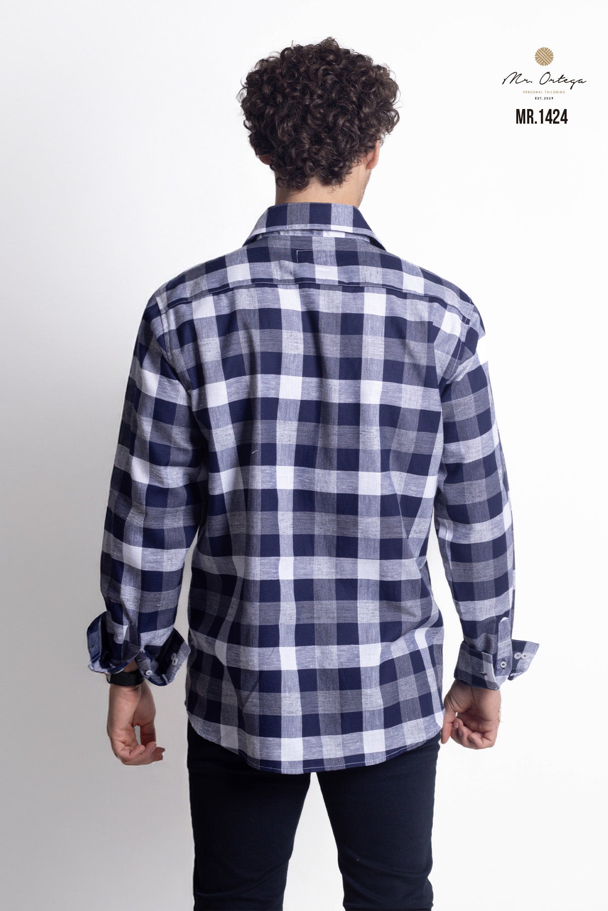 CAMISA CUADROS AZUL MARINO, BLANCO Y GRIS CLARO