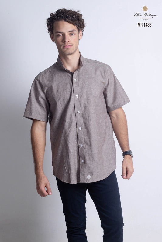 CAMISA LISA CAFE CLARO