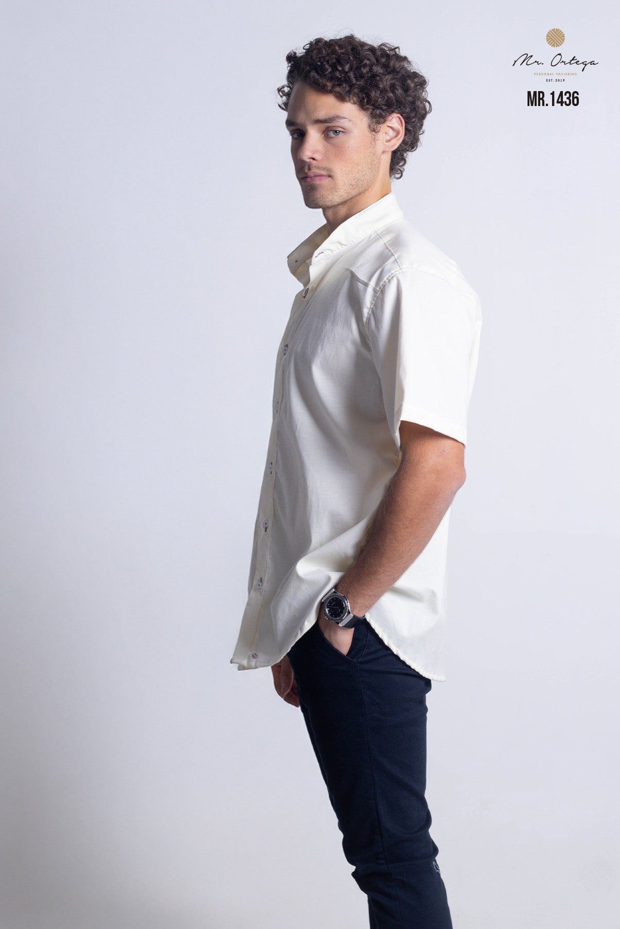 CAMISA BEIGE LISA MANGA CORTA